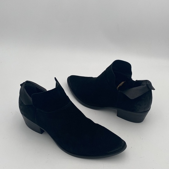 Steve Madden Black Ankle Boots suede women 10M casual office festival retro Y2K - Picture 2 of 13